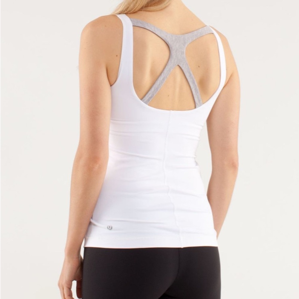Lululemon Optimal Tank White / Metallic Silver - Picture 2 of 5